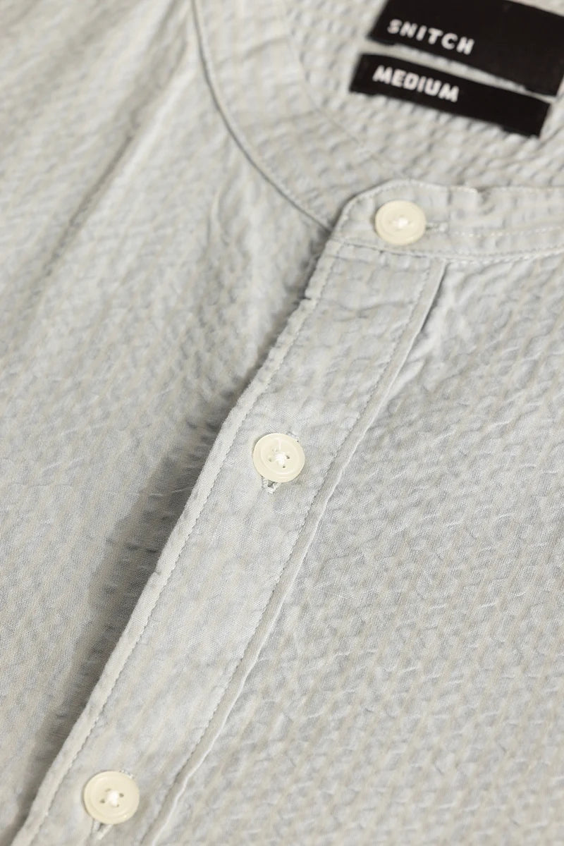 Elevate Light Grey Plain Shirt