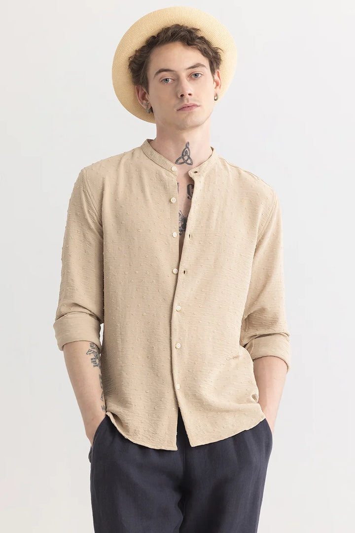 Texturity Textured Beige Shirt