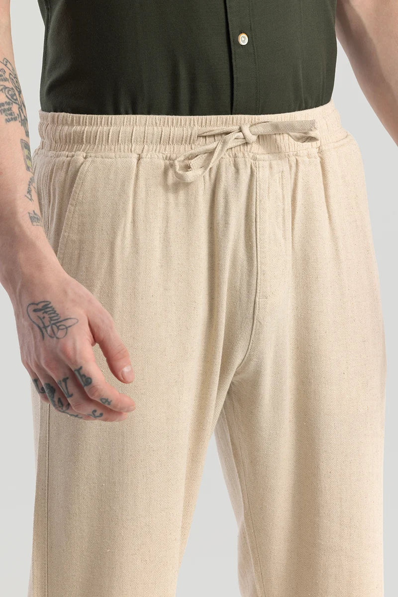 Ragna Nude Plain Relaxed Fit Joggers