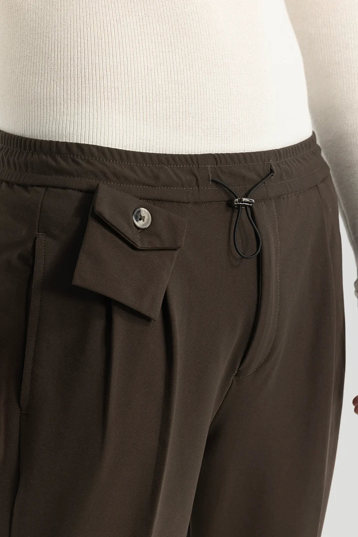 Dark Brown Relaxed Fit Trousers