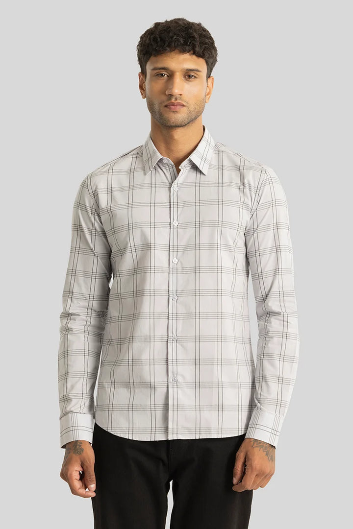 Margaux Grey Checks Shirt