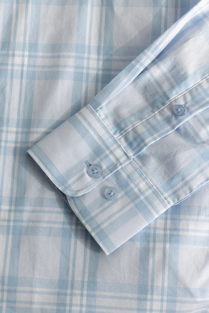 Luc Light Blue Checks Shirt