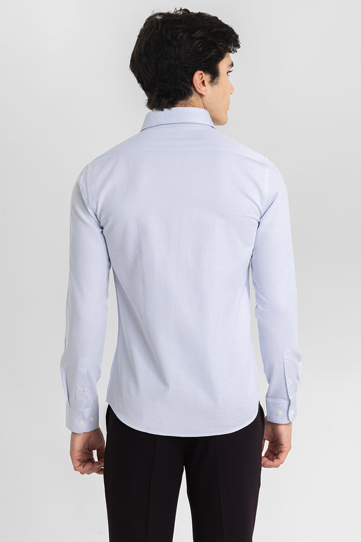 Light Blue Self-Design Shirt