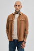 Light Brown Double Pocket Linen Blend Shirt