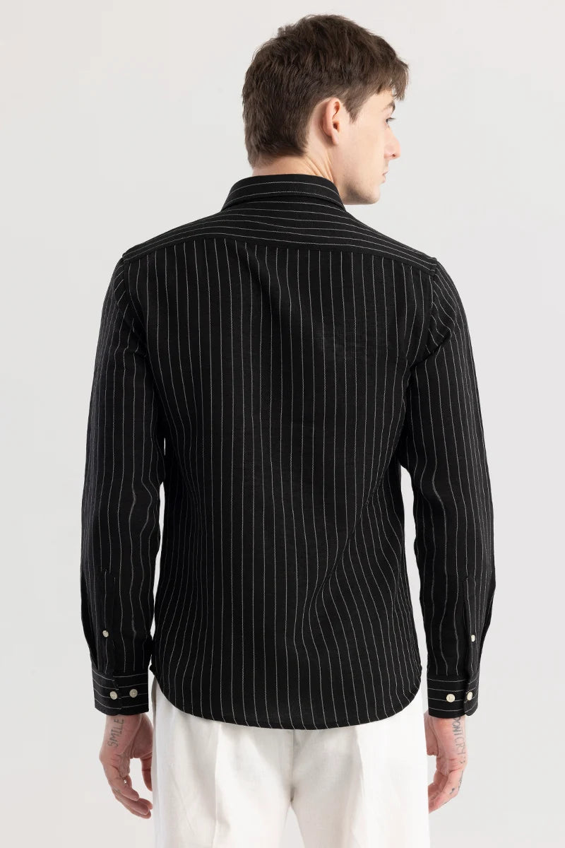 Linen Line Black Stripe Shirt