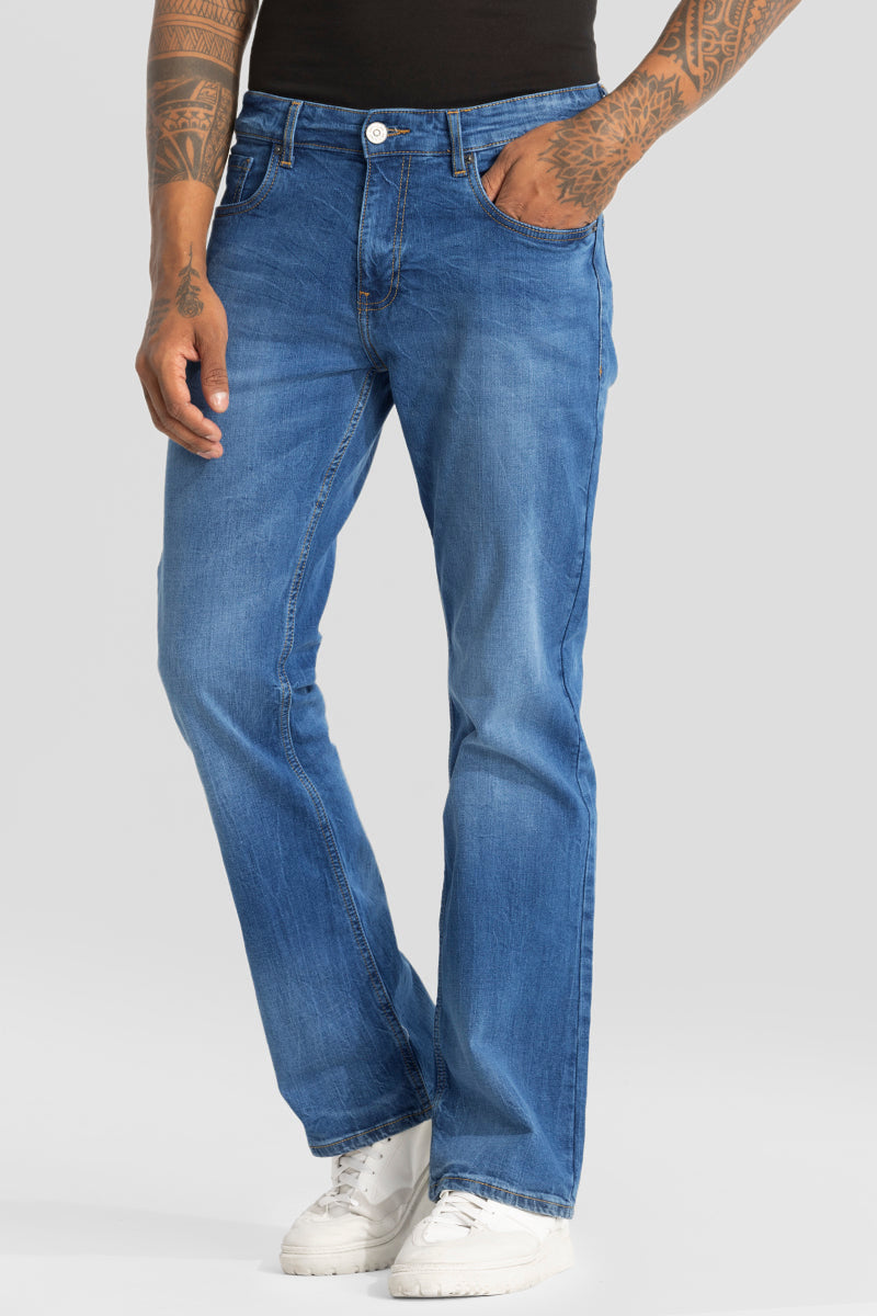 Blue Bootcut Jeans