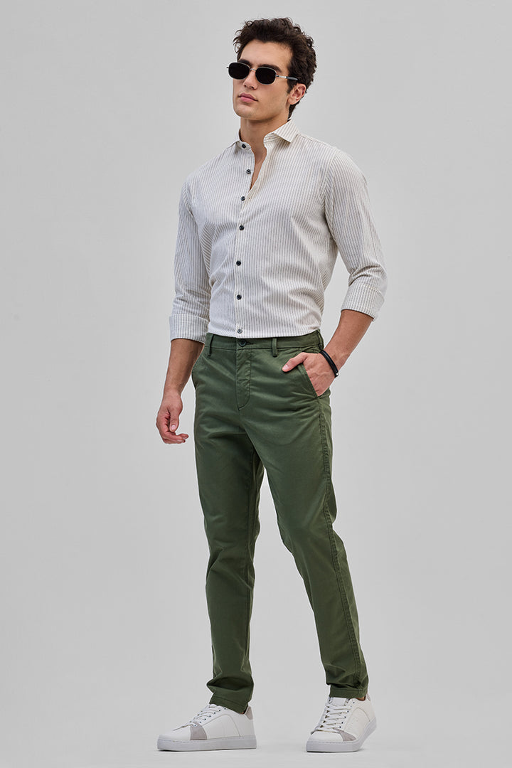 Olive Slim Fit Trousers