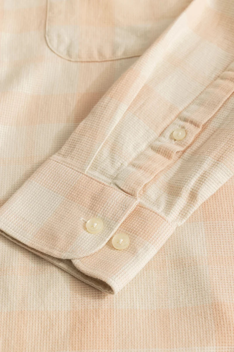 Axis Peach Checks Linen Shirt