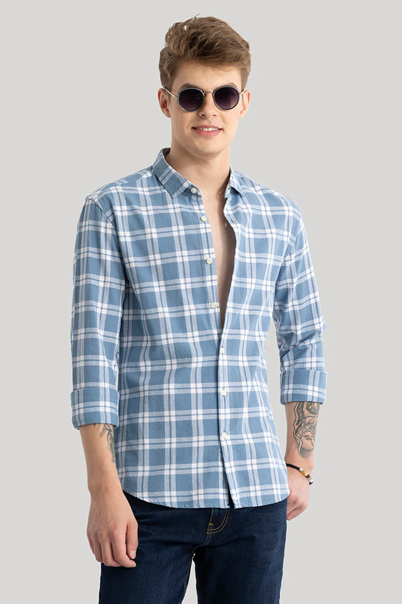 Freydis Blue Checks Shirts