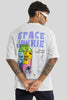 Space Junkie White Oversized T-Shirt