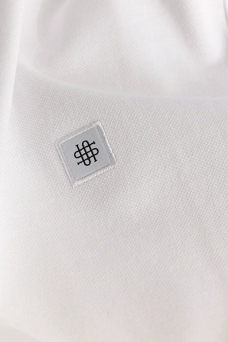 White Slim Fit Polo T-Shirt