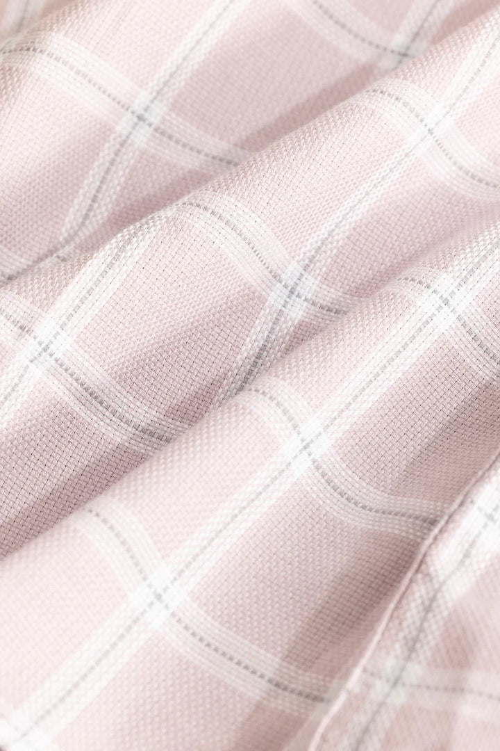 Light Pink Oxford Checks Shirt