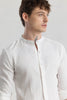 Berit White Textured Shirts