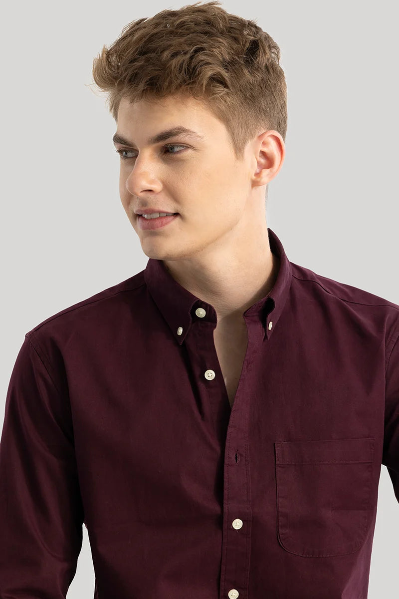 Maroon Oxford Shirt