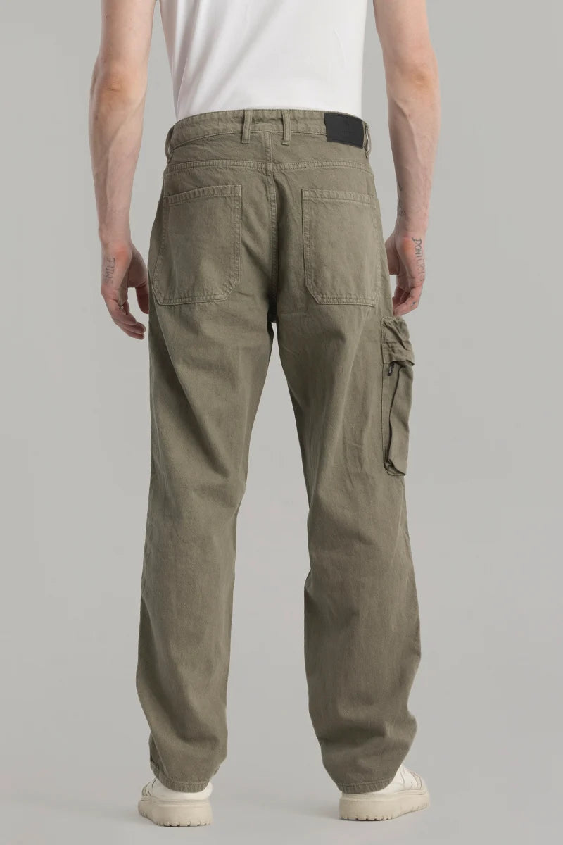 Pockeflex Olive Baggy Cargo Jeans