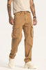 Khaki Relaxed Fit Cargo Jeans