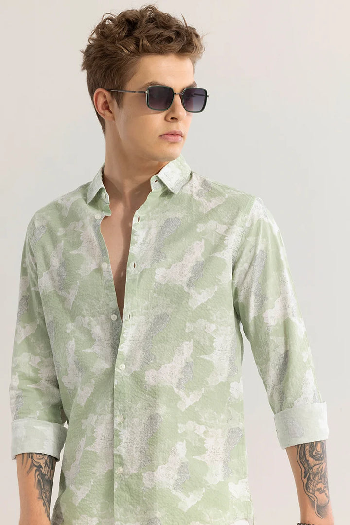 Leaflux Abstract Green Shirt