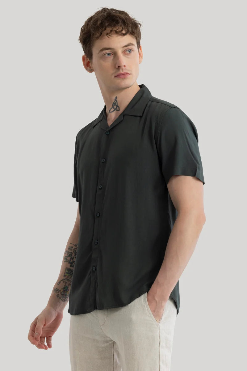 Bianca Charcoal Grey Plain Shirt