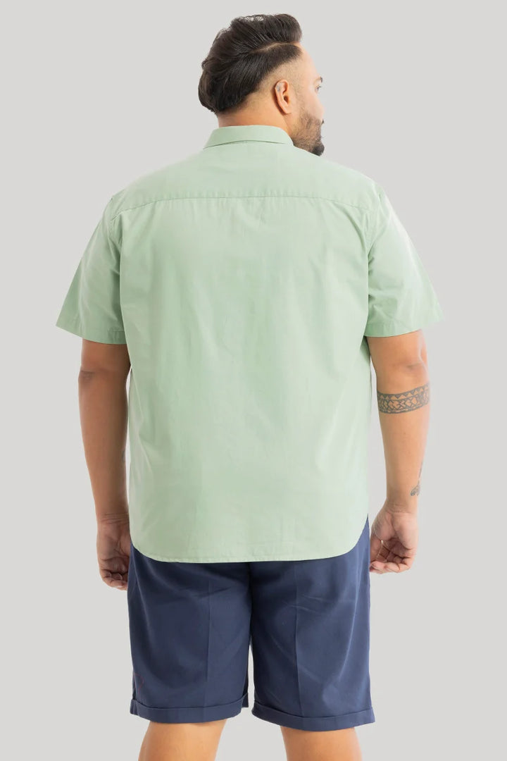 Downtown Mint Oxford Plus Size Shirt