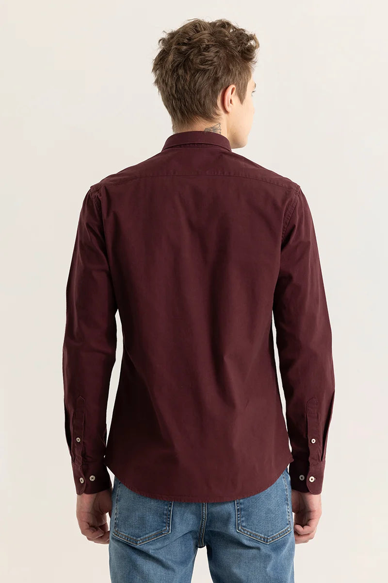 Shirtolo Plain Maroon Shirt