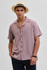 Mauve Box Fit Linen Blend Shirt