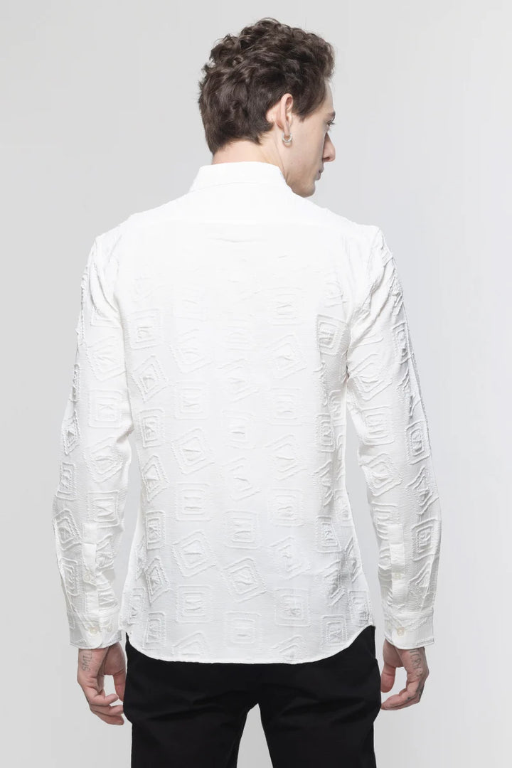 TextuRiche Square White Shirt