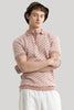 Gianna Pink Geometric Polo T-Shirt