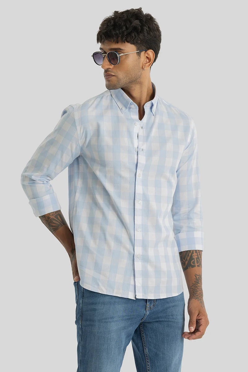 Sacha Light Blue Checks Shirt