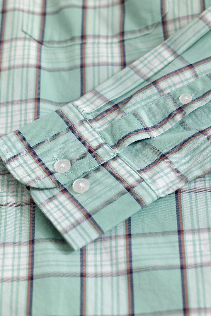 Dupplin Grid Light Green Checked Shirt