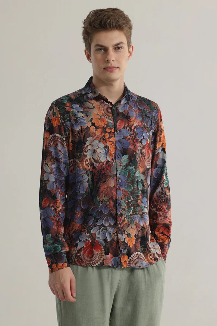 Floriquestra Orange Shirt