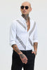 White Embellished Slim Fit Shirt