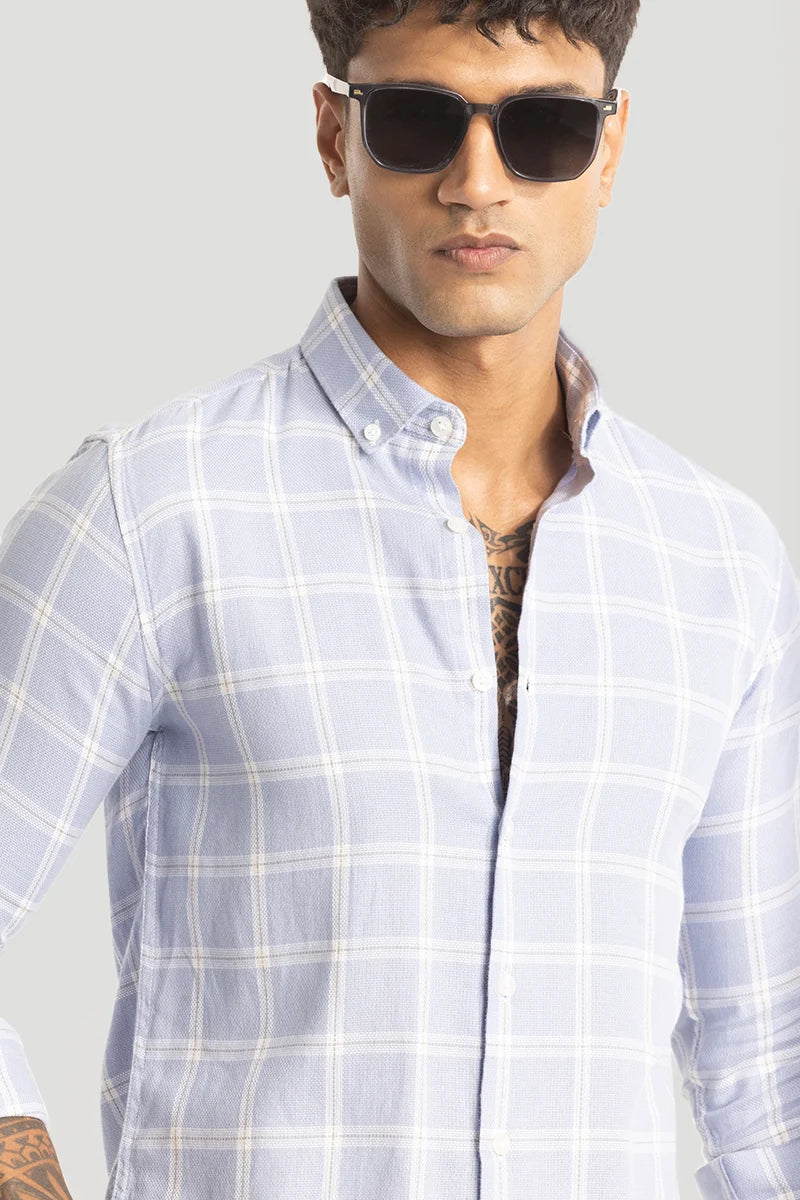 Light Blue Oxford Checks Shirt