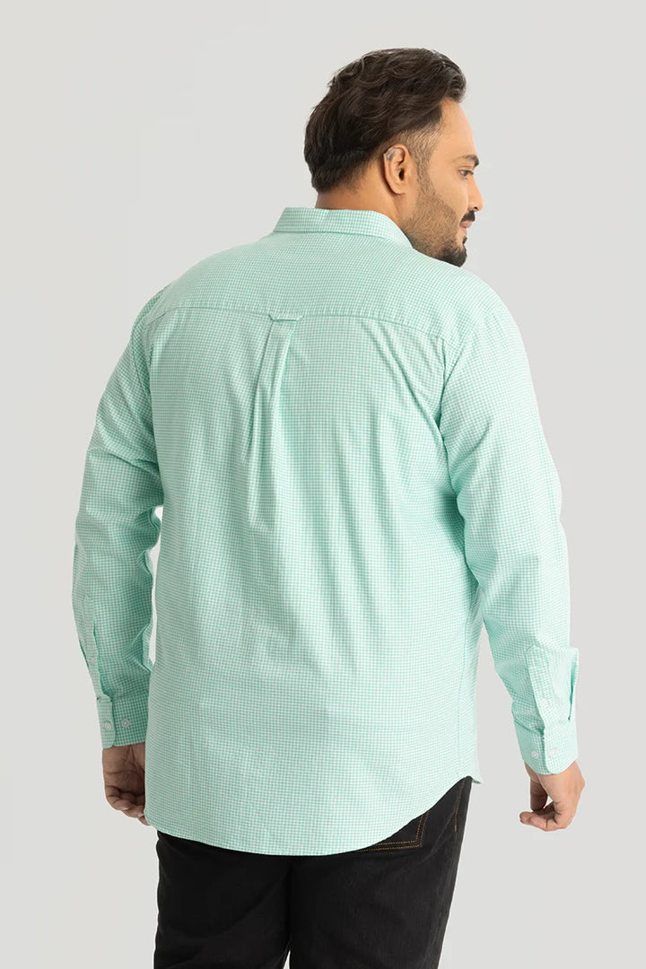 Rugero Mint Checks Plus Size Shirt