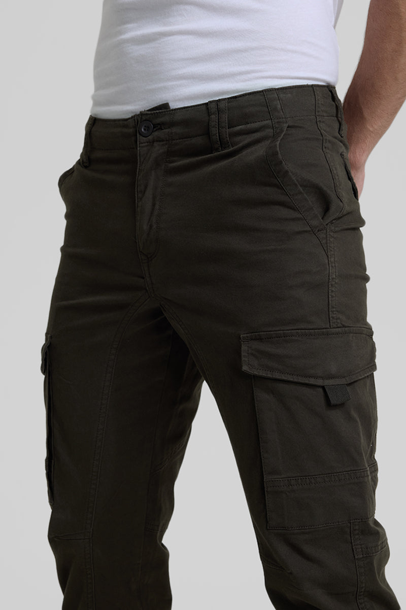 Olive Slim Fit Cargo Pants