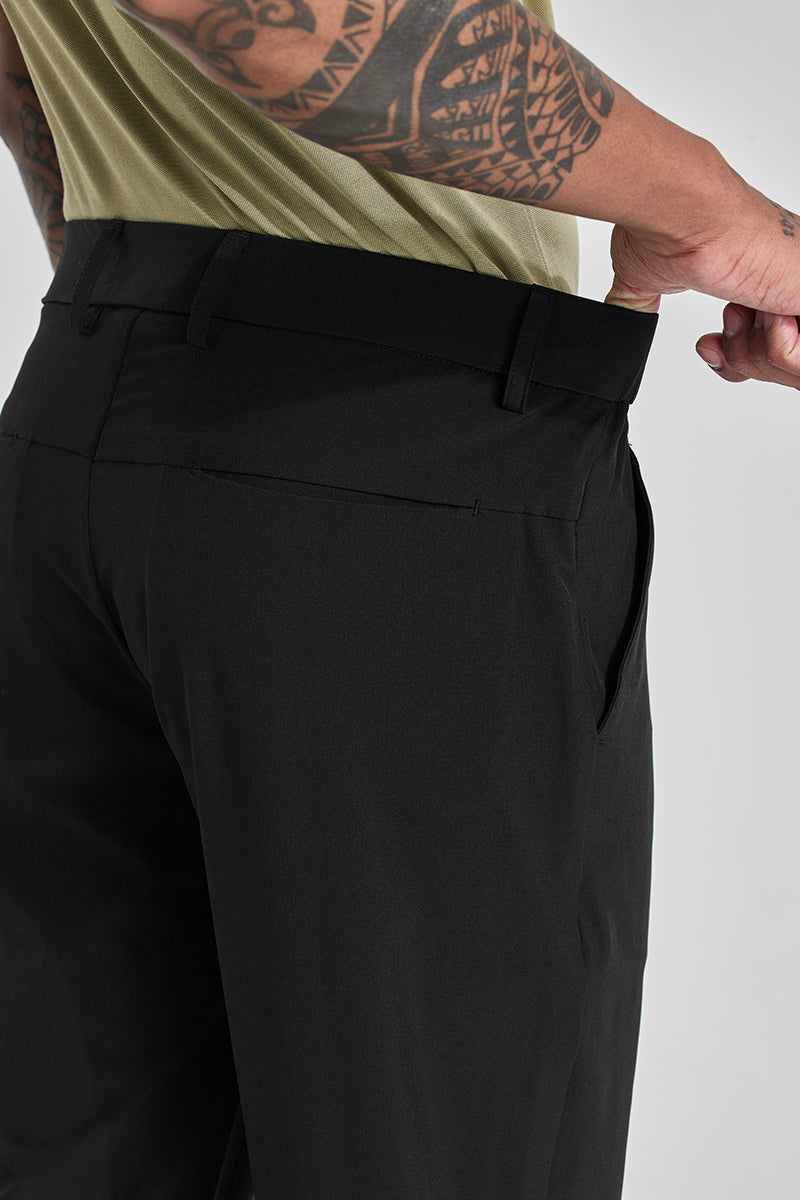 Black Slim Fit Stretch Chinos