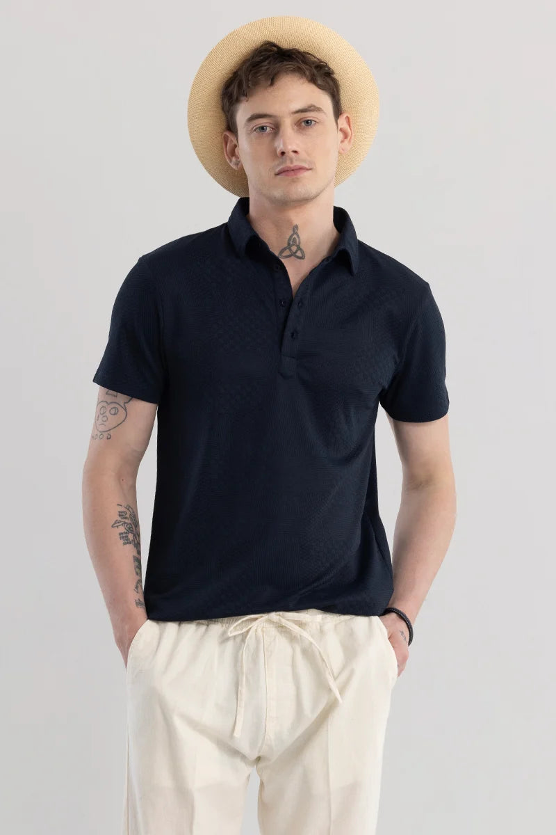 Meteor Navy Blue Polo T-Shirt