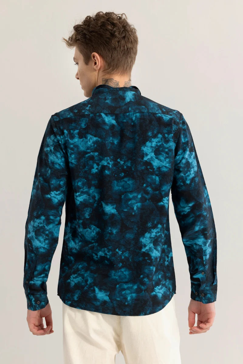 EmberFlow Navy Abstract Shirt