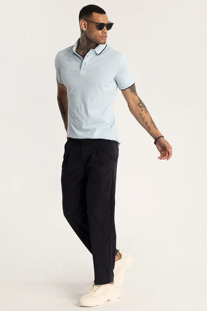 Light Blue Slim Fit Polo T-Shirt