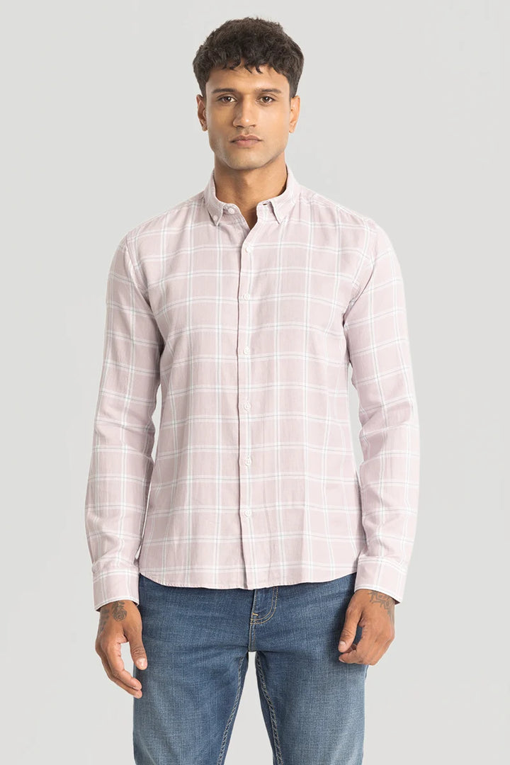 Light Pink Oxford Checks Shirt