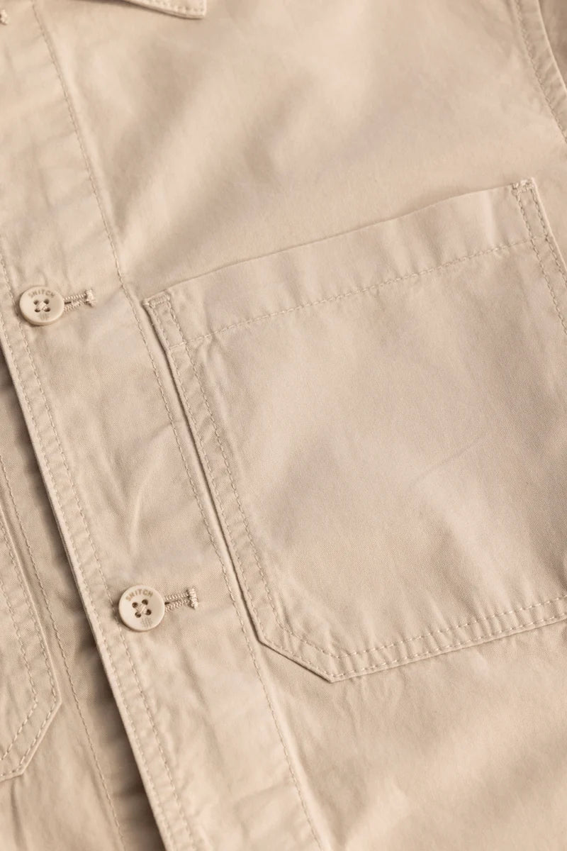 Double Pocket Beige Overshirt