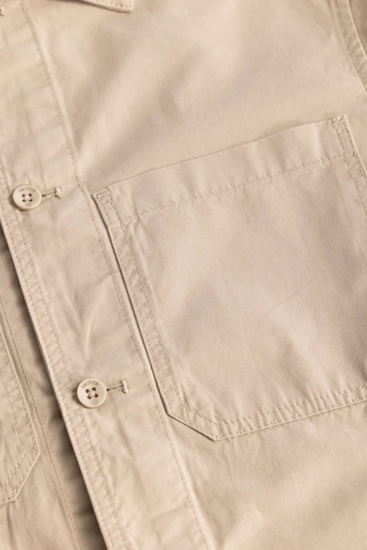 Double Pocket Beige Overshirt