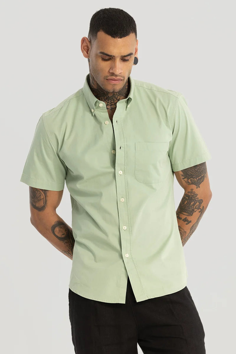 Light Green Oxford Solid Shirt