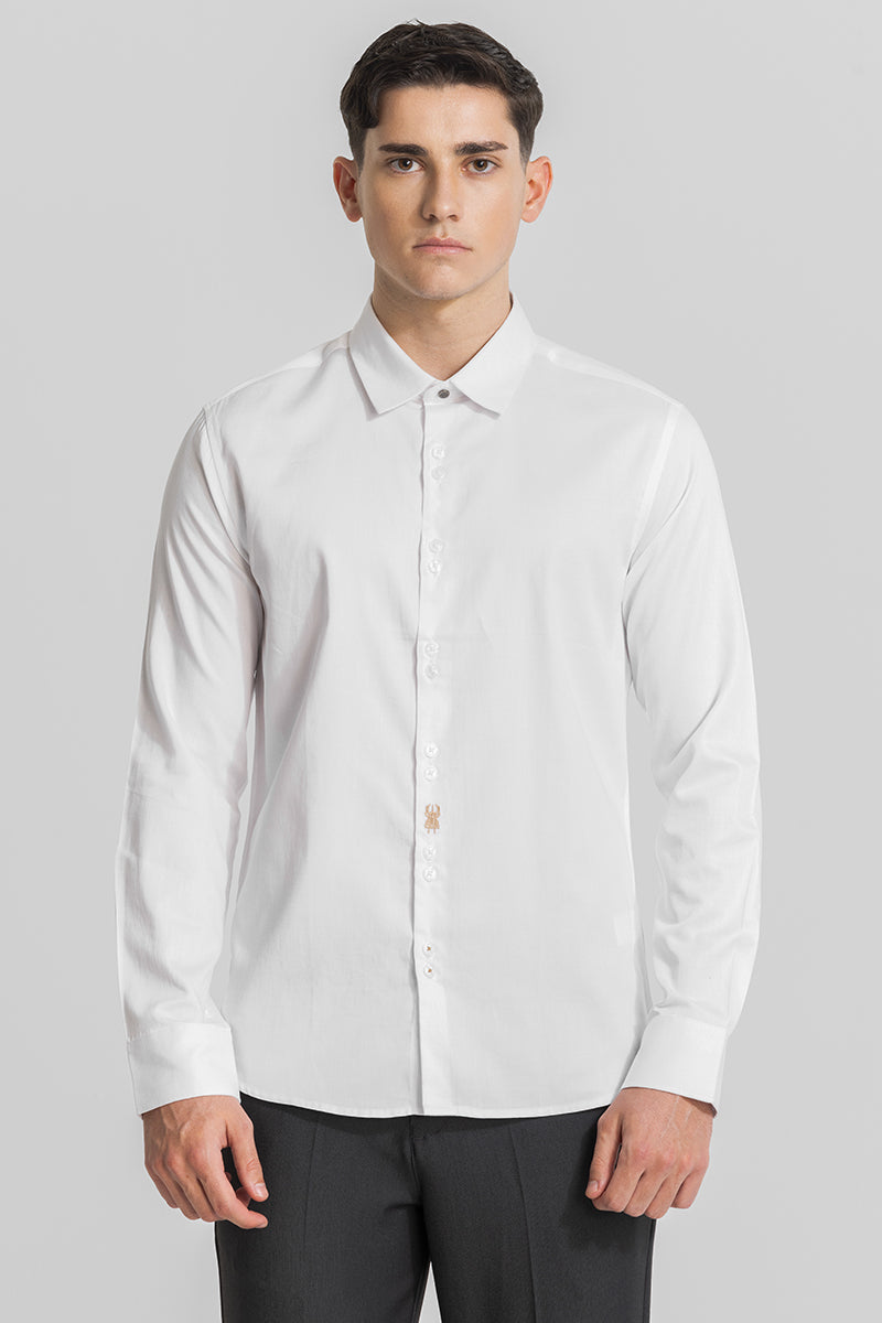 White Embroidered Shirt