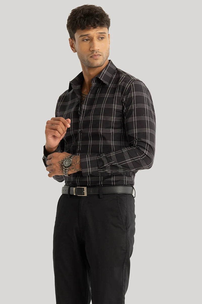 Margaux Black Checks Shirt