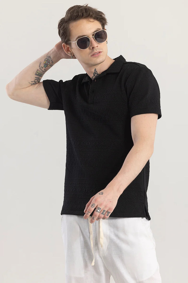 Stockade Black Polo T-Shirt