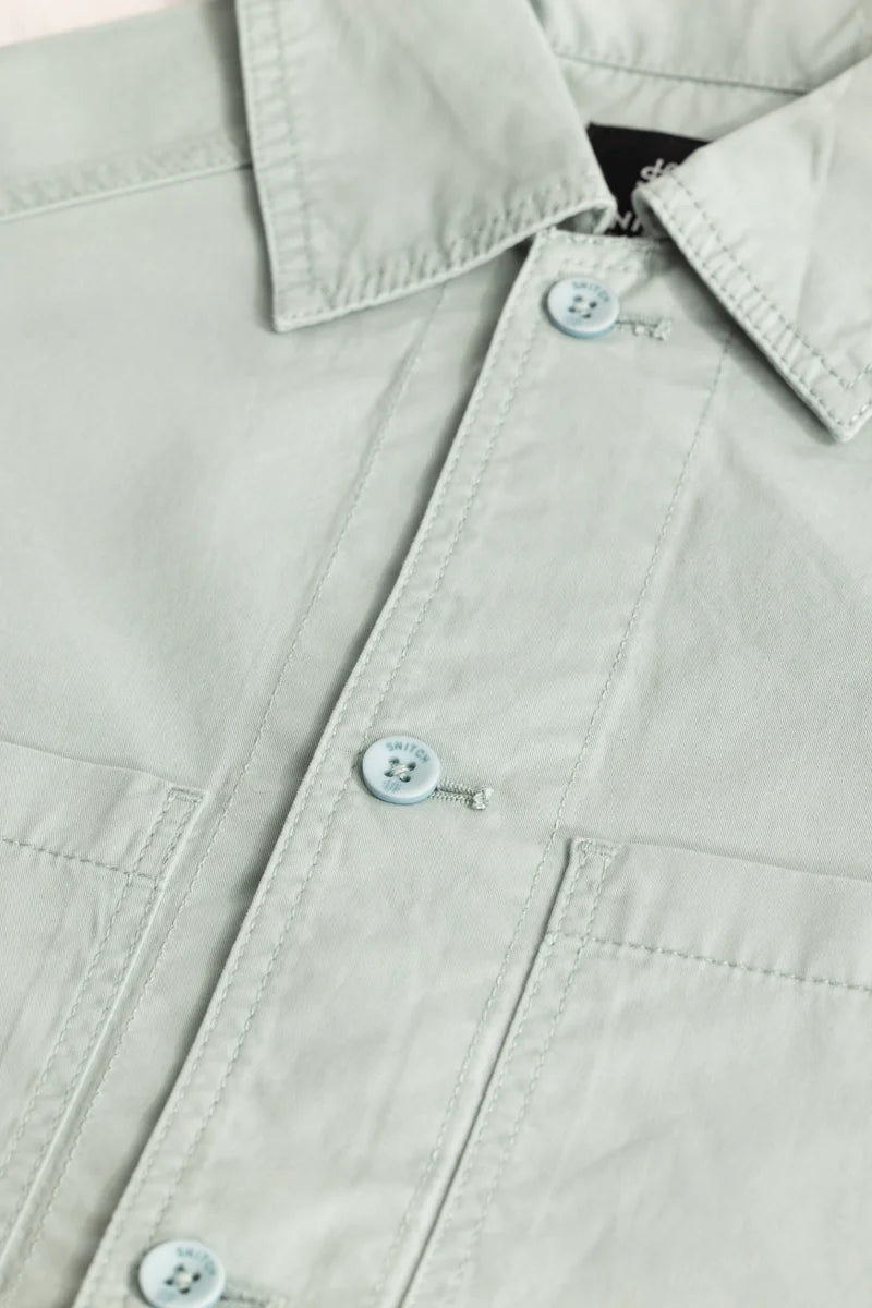 Double Pocket Light Blue Overshirt