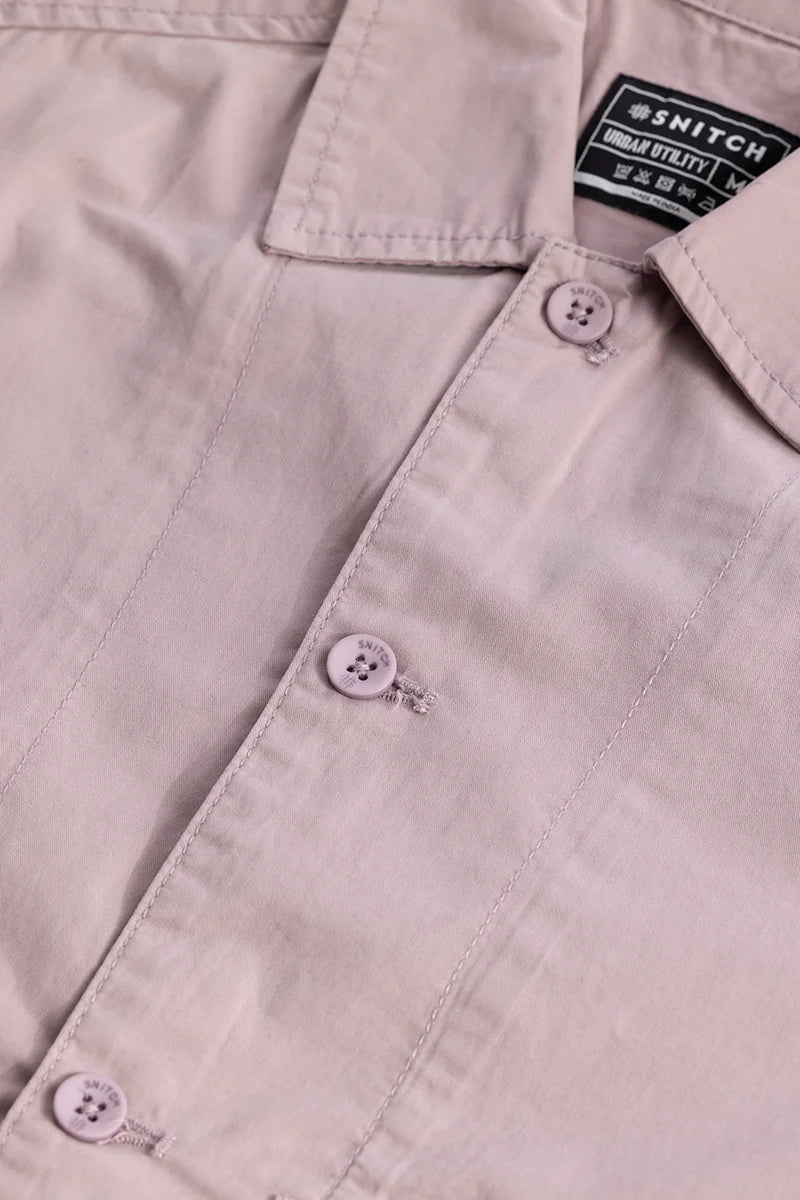 Eclectic Mauve Plain Overshirt