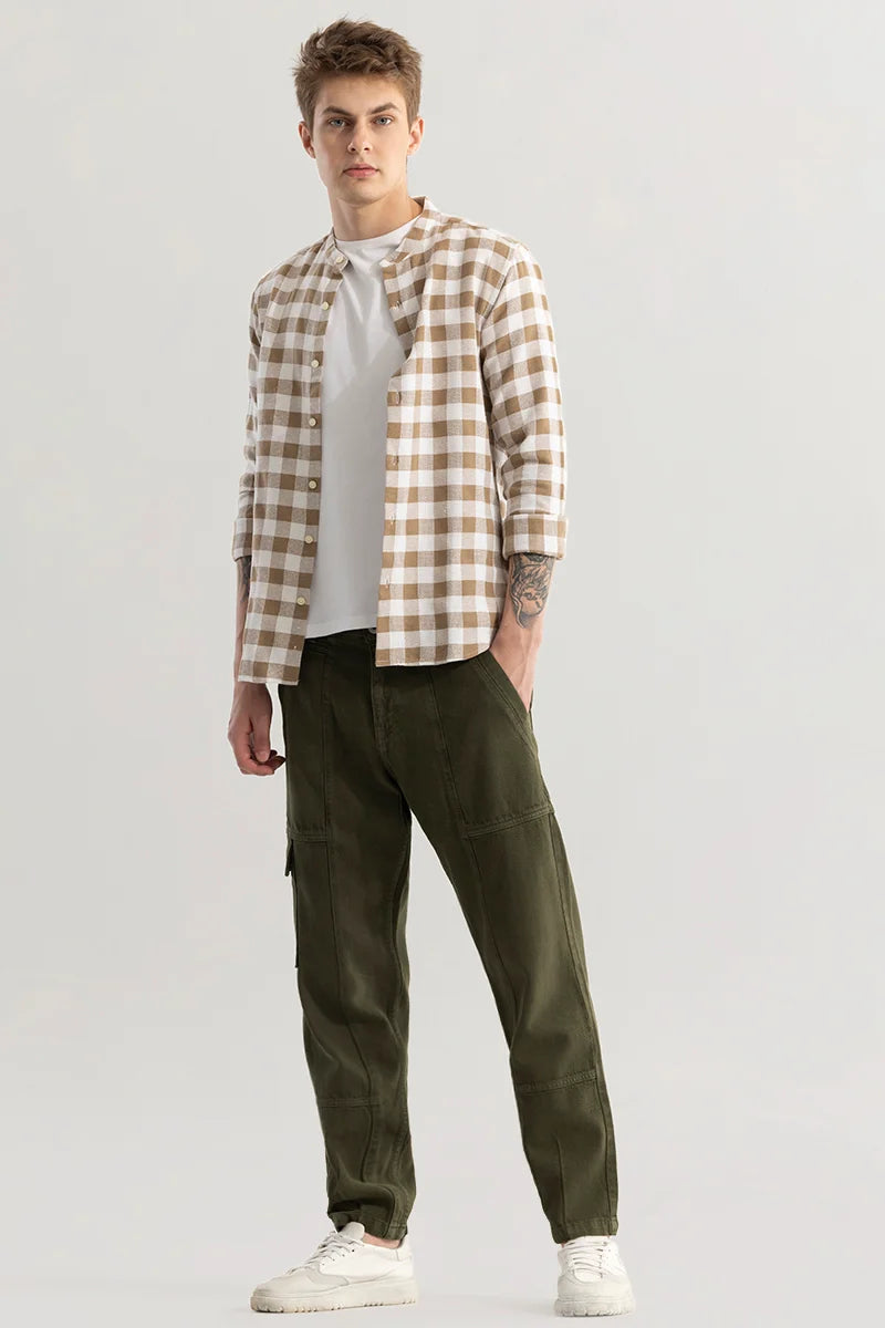 Trendtwill Olive Relaxed Fit Jeans