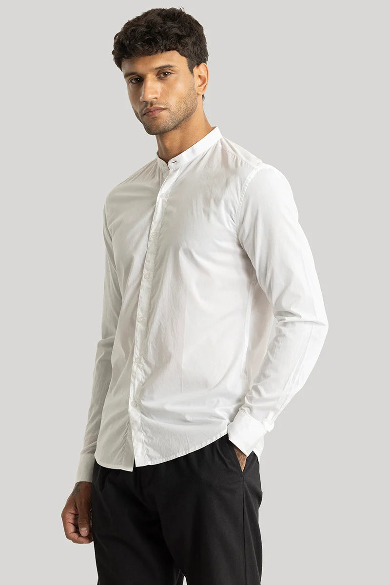 Yngve White Plain Shirt