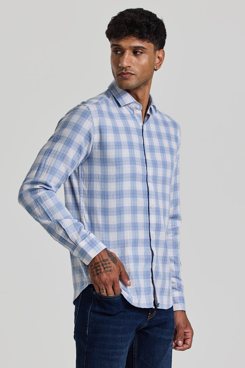 Blue Checks Slim Fit Shirt